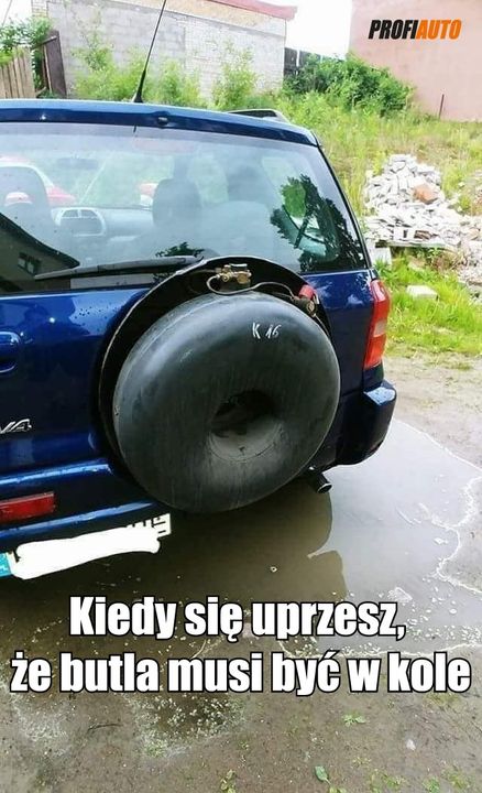 - Gdzie mam zamontować butlę❓- Tradycyjnie, w kole poproszę❗#ProfiAuto #butla #koło